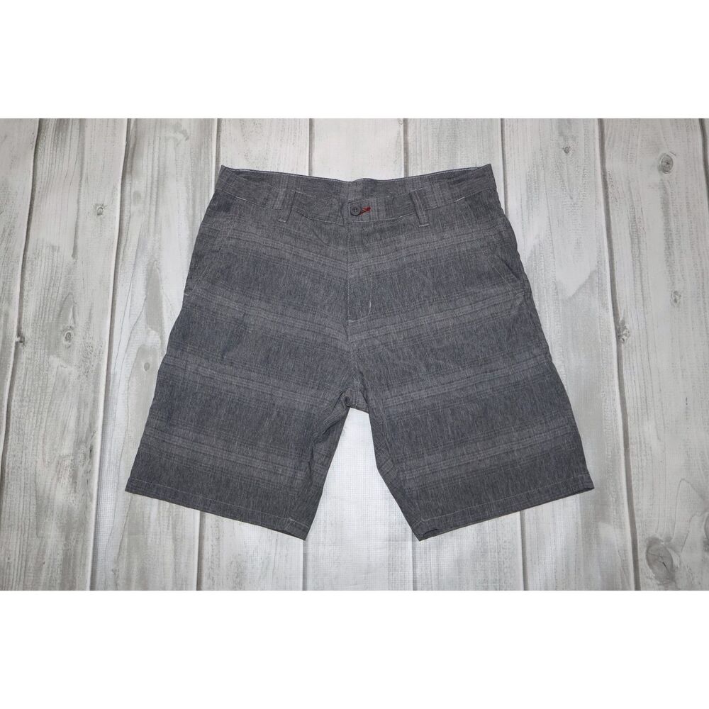 Burnside Casual Shorts Men's Size 34 Golf Gray Plaid Flat Front EUC Summer